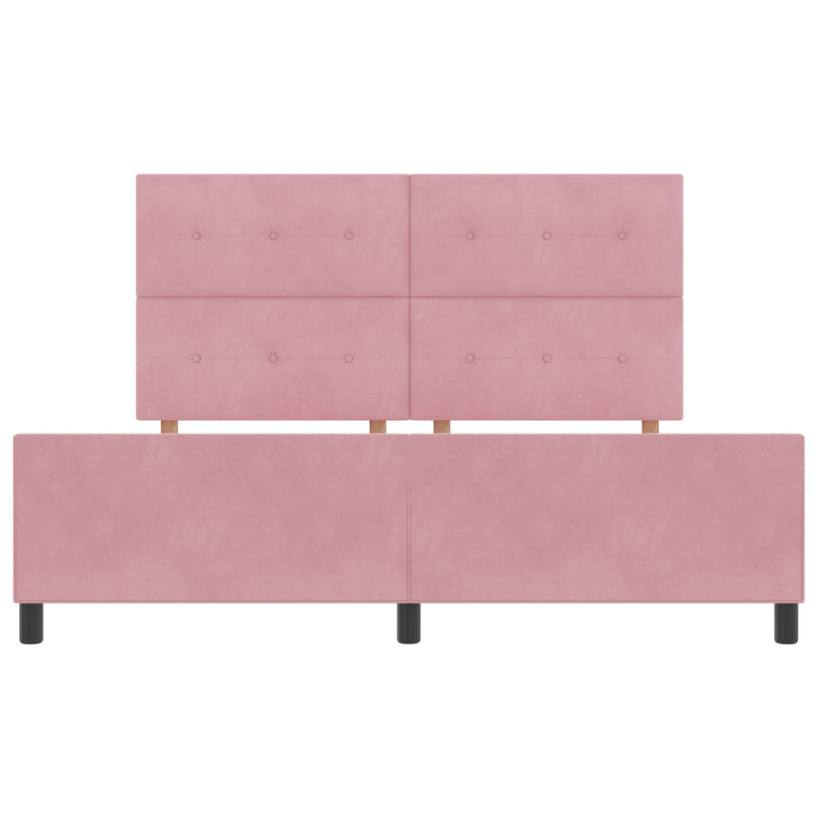Roze Velourse Bedframe 180X200 Cm Crème