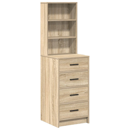 Highboard 40X41X135 Cm Bewerkt Hout Sonoma eik