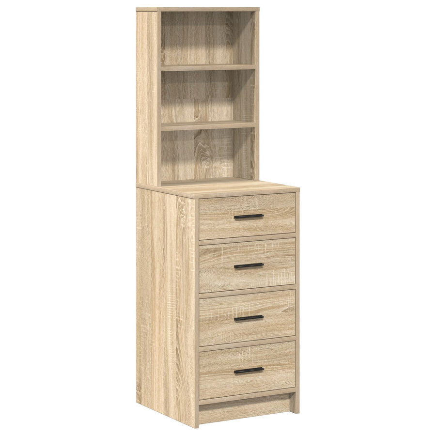 Highboard 40X41X135 Cm Bewerkt Hout Sonoma eik