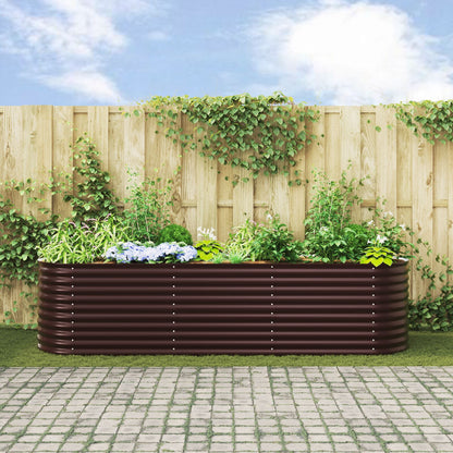 Tuin Plantbed Gegalvaniseerd Staal 320 x 80 x 81 cm Bruin