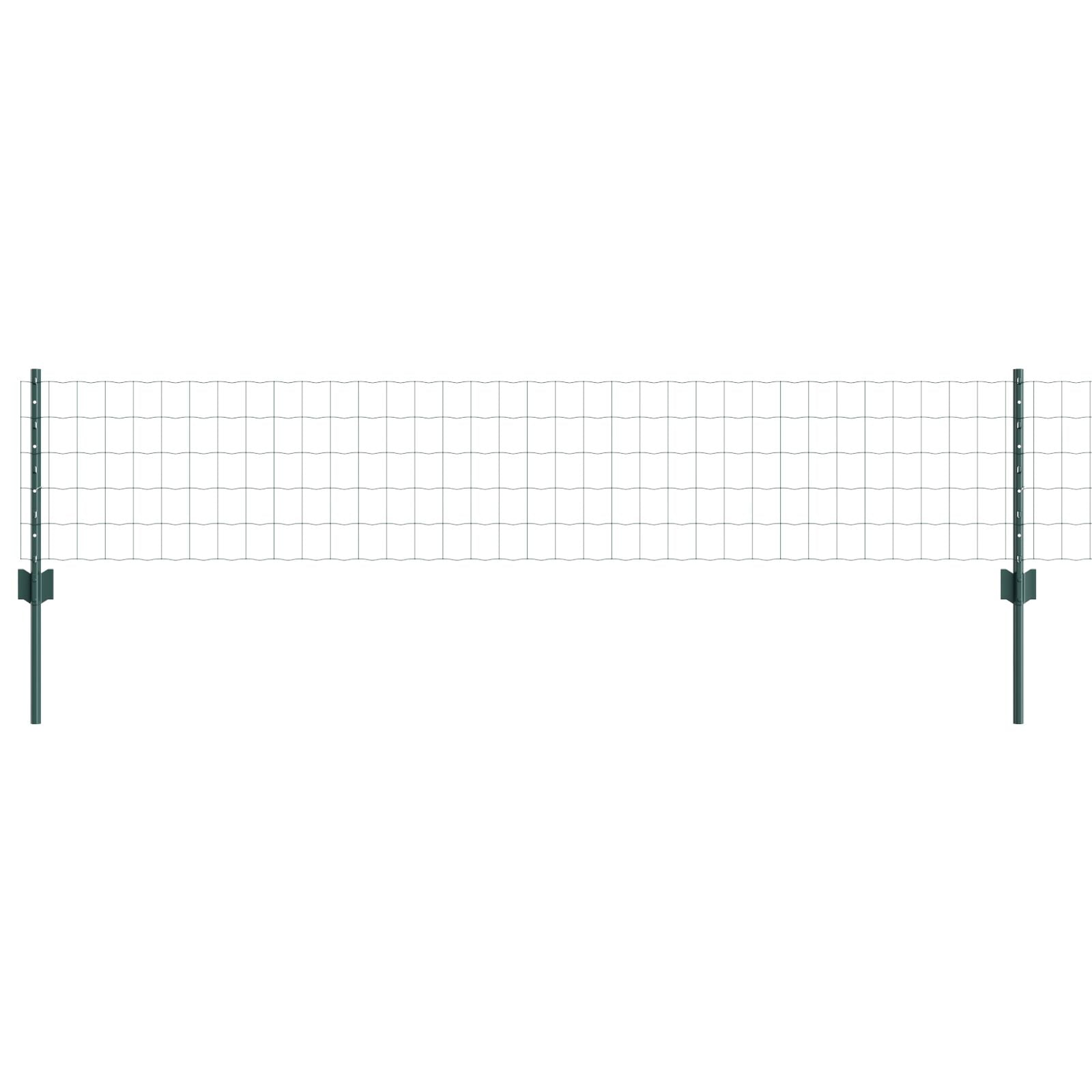 Euro Omheining Set Van 2 Groen Gepoedercoat Staal 10 X 0.4 M