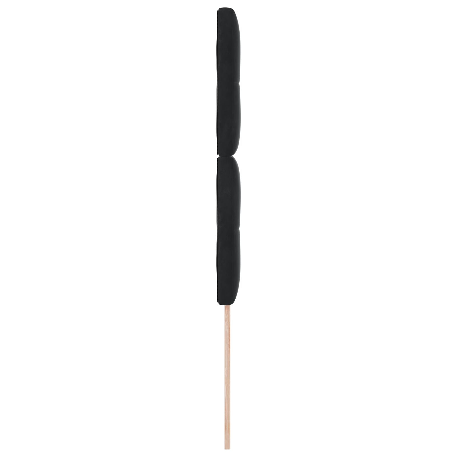 Hoofdbord Met Knopen Black Fluweel Zwart 90 cm Hoog hoofdbord