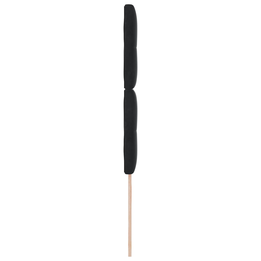Hoofdbord Met Knopen Black Fluweel Zwart 90 cm Hoog hoofdbord