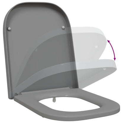 Snelle Toiletbril Met Soft Close Duroplast Grijs