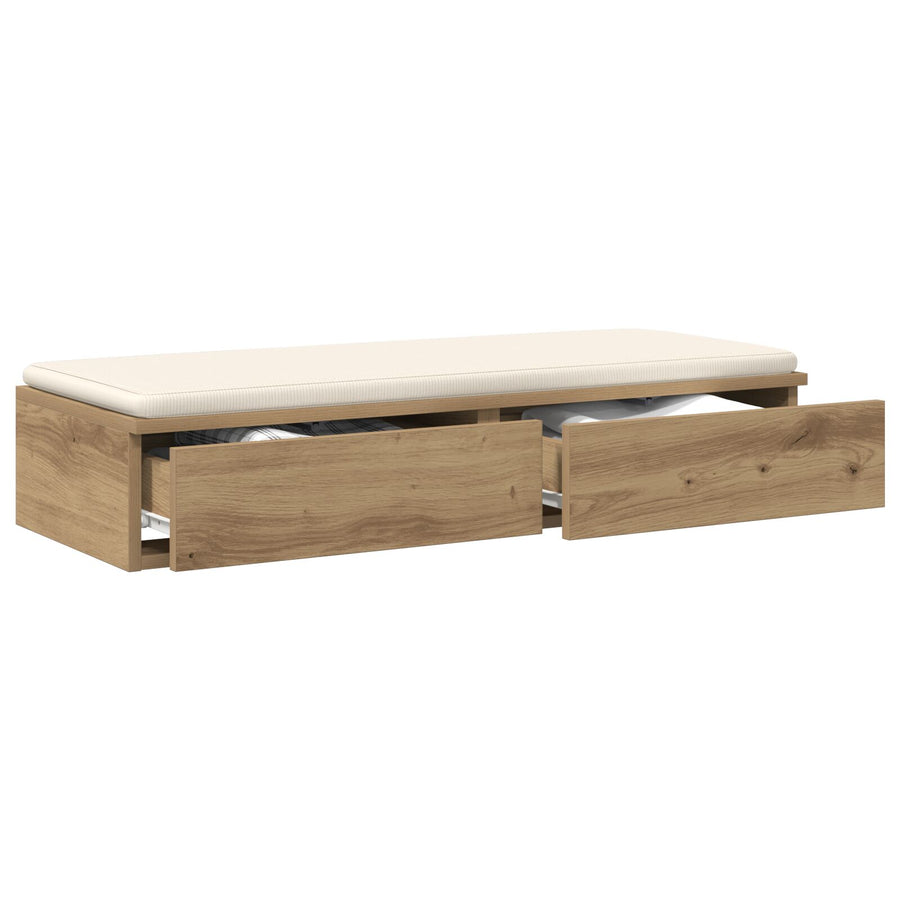 Bedladen 90X36,5X16,5 Cm Behandeld Hout Artisan eiken 90 x 36.5 x 16.5 cm