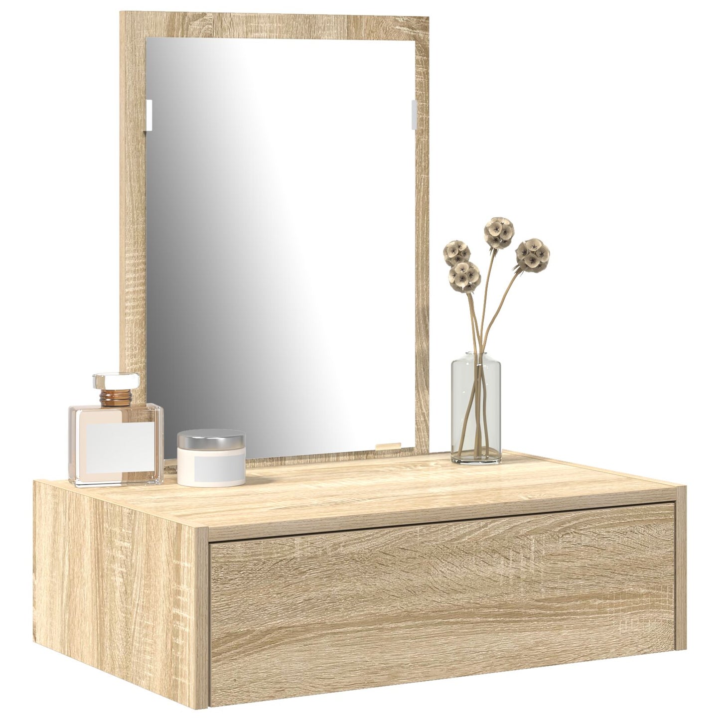 Wandgemonteerde Kaptafel 60 x 40 x 70 cm Sonoma eiken zonder LED