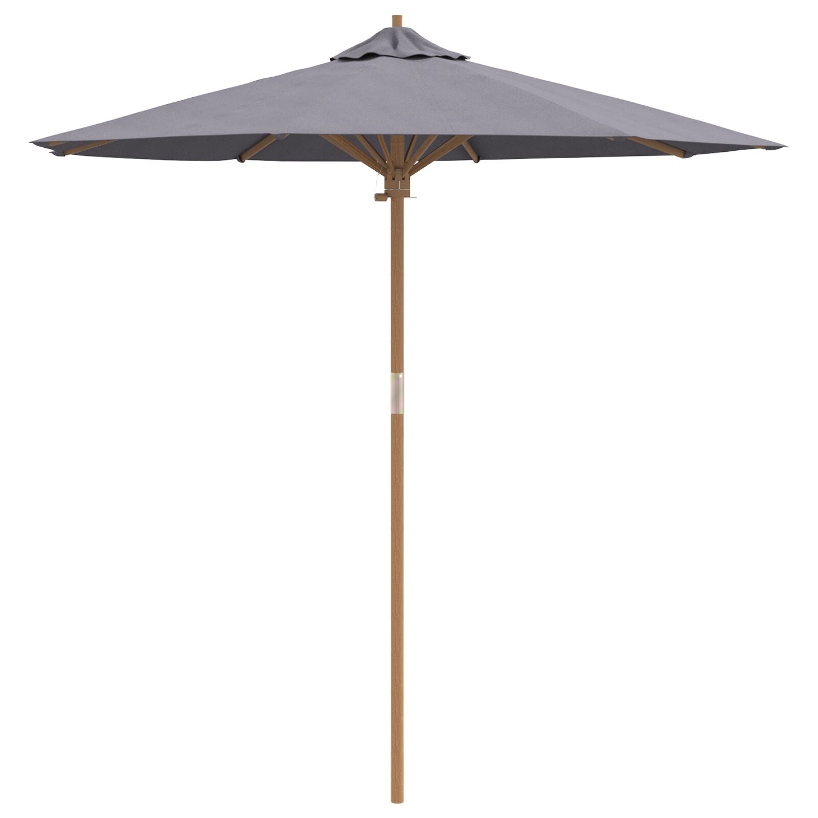 Tuinparasol 217X230 Cm Bamboe 217 x 217 x 230 cm Donkergrijs