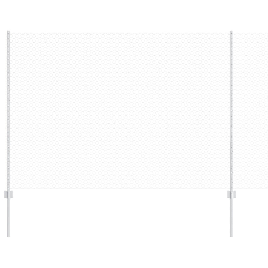 Fence Palen 10 Stuks U-Kanaal 160 Cm Gegalvaniseerd Staal,  Hexagon Fence 1.6X10 M Gegalvaniseerd Staal