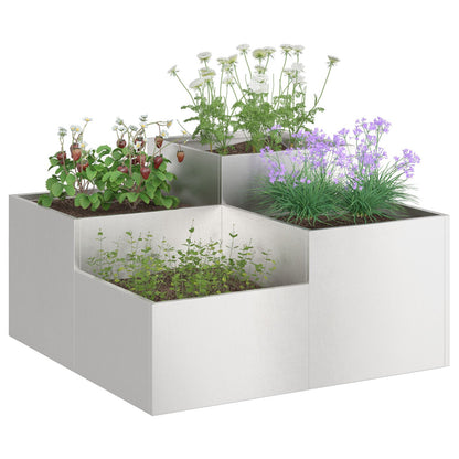 Tuinplantcontainer Roestvrijstaal 80 x 80 x 48 cm