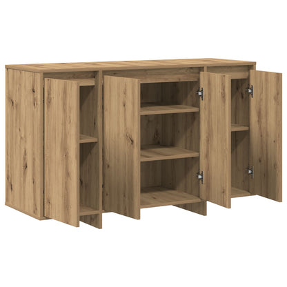 Eiken Houten Dressoir Artisan Eiken Bewerkt Hout 120 X 41 X 75 Cm