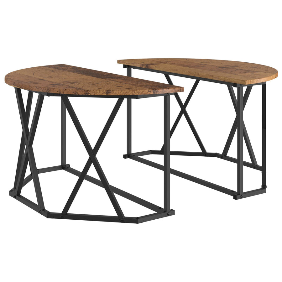 Salontafel 80X80X42 Cm Gelaagd Hout Oud hout