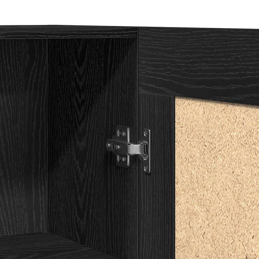 Boekenkasten 2 Stuks Zwart Eiken 165X30,5X150 Cm Geschuurd Hout