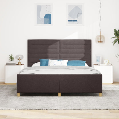 Bedframe Donkerbruin 180X200 Cm Stof Crème