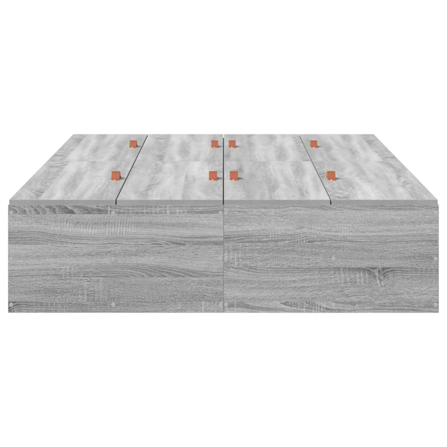 Opbergbedframe Grijs Sonoma 120 x 200 cm