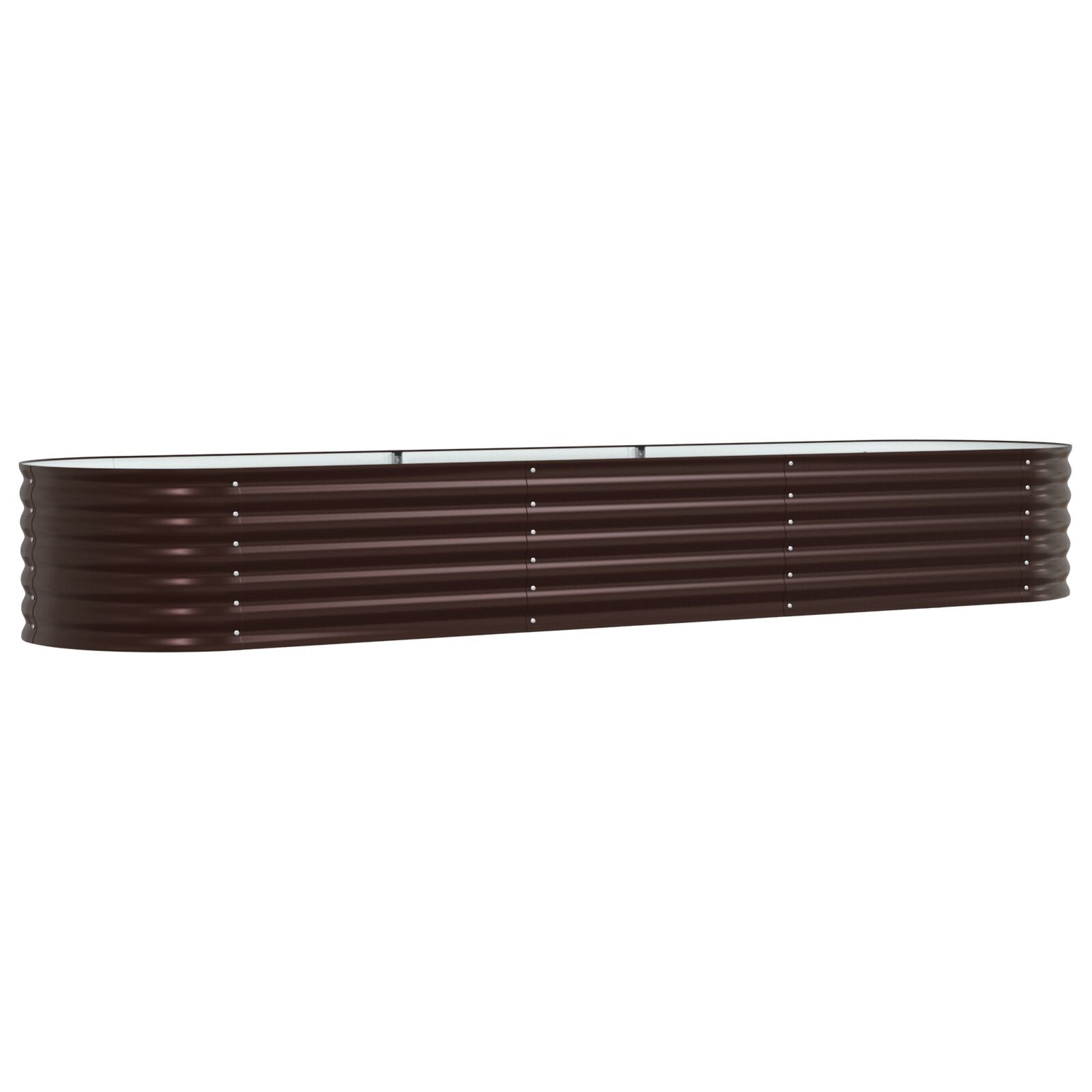 Tuin Verhoogd Bed Gegalvaniseerd Staal 320 x 80 x 44 cm Bruin
