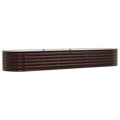 Tuin Verhoogd Bed Gegalvaniseerd Staal 320 x 80 x 44 cm Bruin