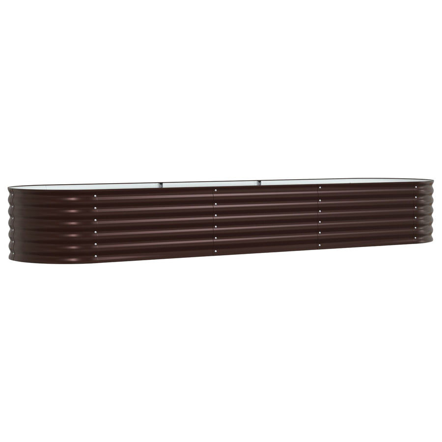 Tuin Verhoogd Bed Gegalvaniseerd Staal 320 x 80 x 44 cm Bruin