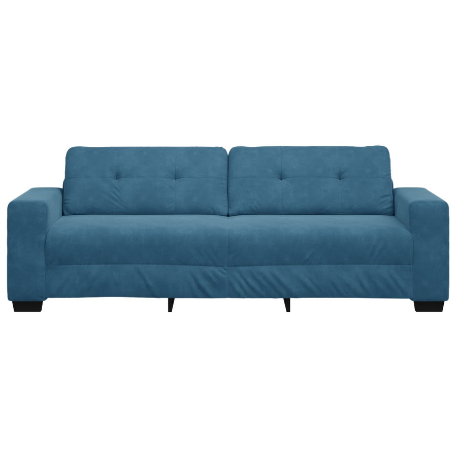 3-Zits Bank Fluweel Azuurblauw 180 cm