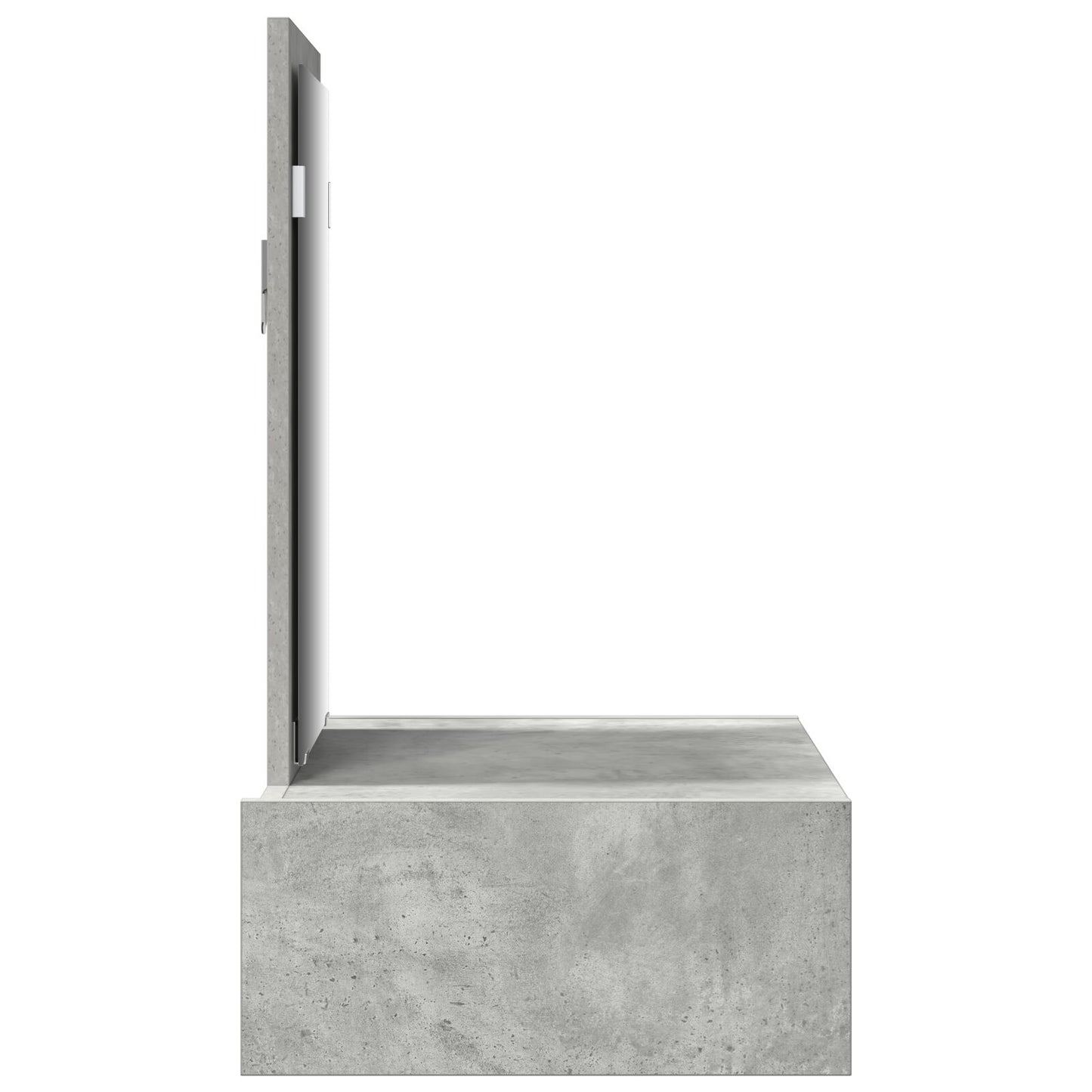 Wand Kaptafel 60 x 40 x 70 cm Beton grijs zonder LED