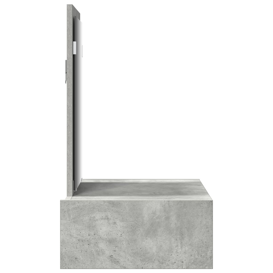 Wand Kaptafel 60 x 40 x 70 cm Beton grijs zonder LED