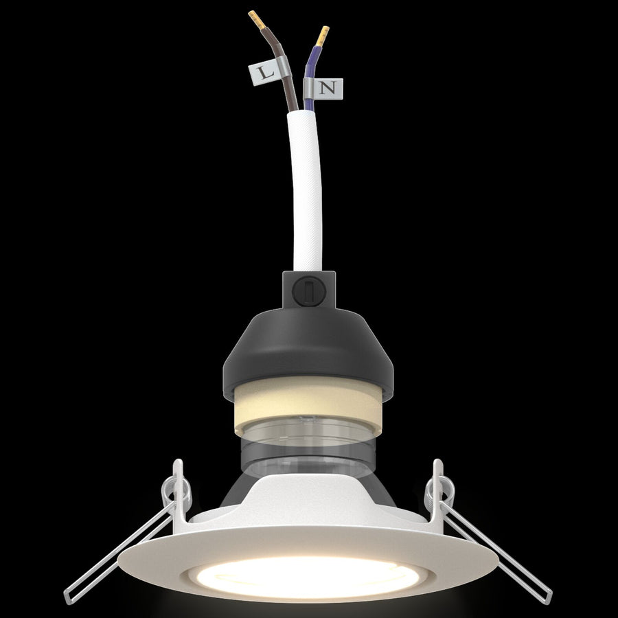 Lampen Set Van 12 Kunststof 9 Cm Inbouw Plafondlampen Wit
