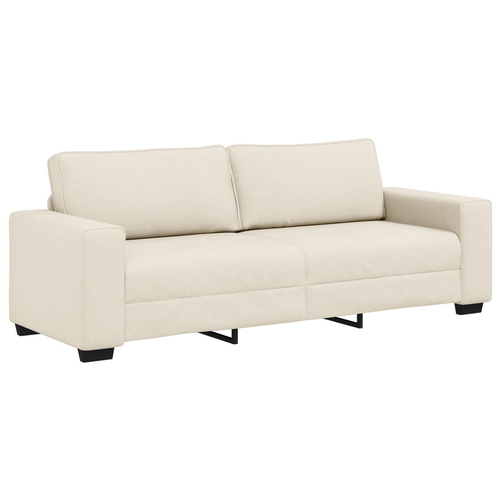 2-Piece Sofa Set Met Kussens In Linnen 2-zitter + 3-zitter bank