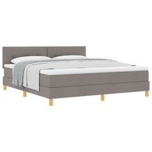Boxspring Bed Met Matras Stof Taupe 180 x 200 cm Knoopgestikt