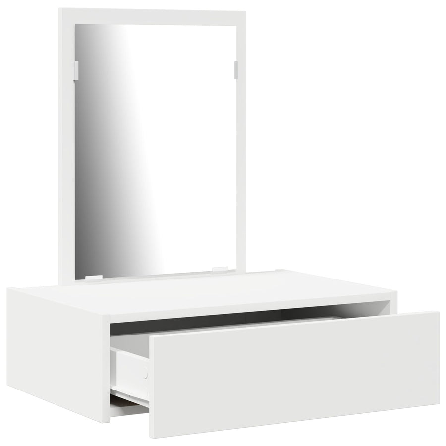 Wandhängende Make-Up Tafel 60 x 40 x 70 cm Wit zonder LED