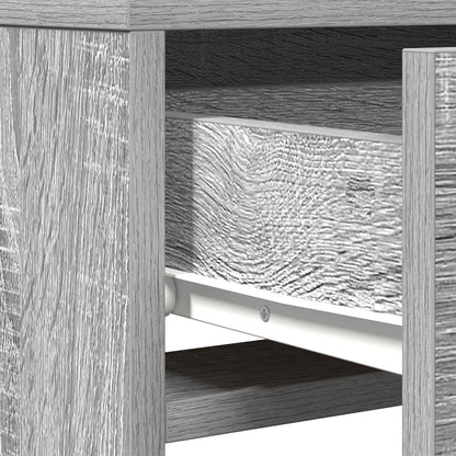 Kaptafel Met Led-Verlichting Grijs sonoma 50 x 41 x 140 cm