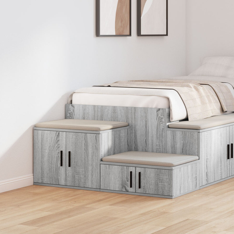 Opbergkast Bewerkt Hout Grijs sonoma 108 x 41 x 40 cm