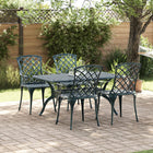 Garden chair 4 pcs Green 61 x 60.5 x 93cm Aluminium