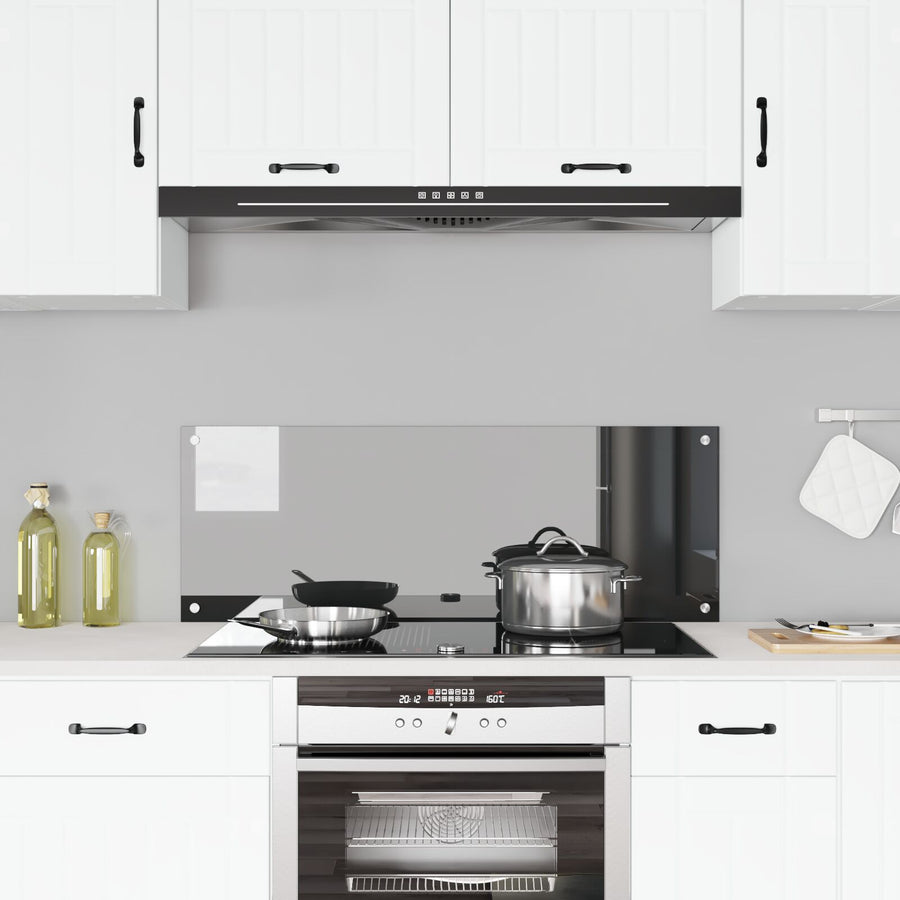 Keuken Achterwand 110X40X0,6 Cm Gelaagd Glas Donkergrijs 110 x 40 cm