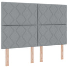 Headboard Light Grey 160 cm Fabric