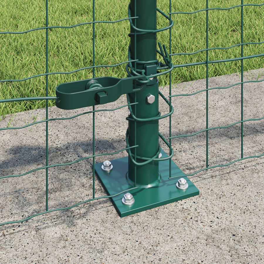 Hekpalen Set Set Van 7 Groen Beton, Metaal 3.2 X 3.2 X 50 Cm