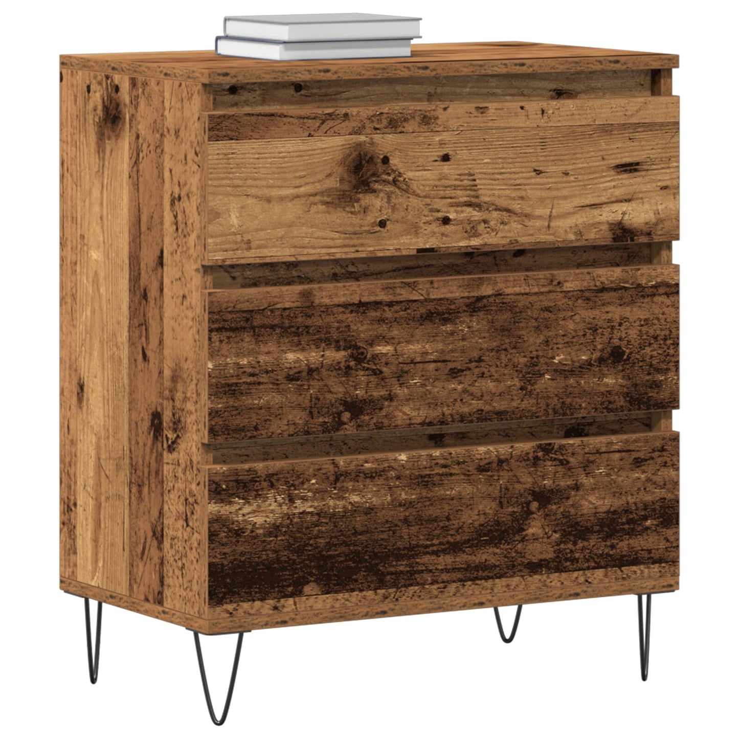 Dressoir Met Lades 60X35X70 Cm Geëngineerd Hout Oude hout