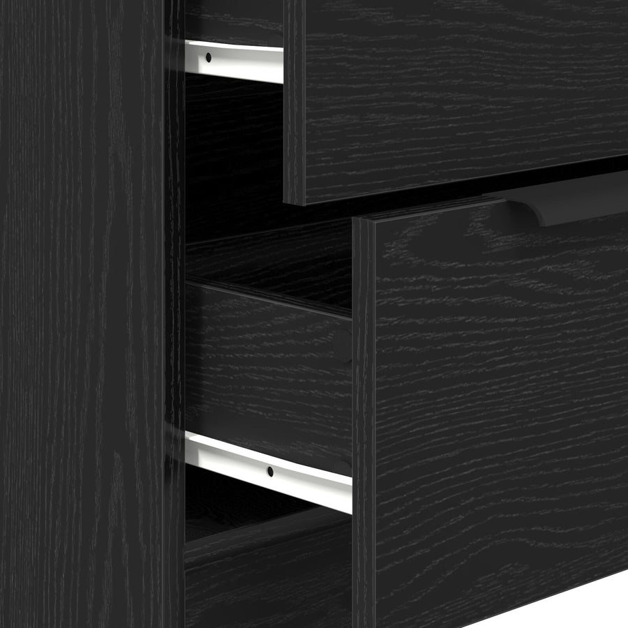 3-Delige Sideboards Engineered Wood Zwart eiken