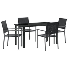 Set Van 3 Zwart Pe Riet En Gepoedercoat Staal 54X62.5X89 Cm
