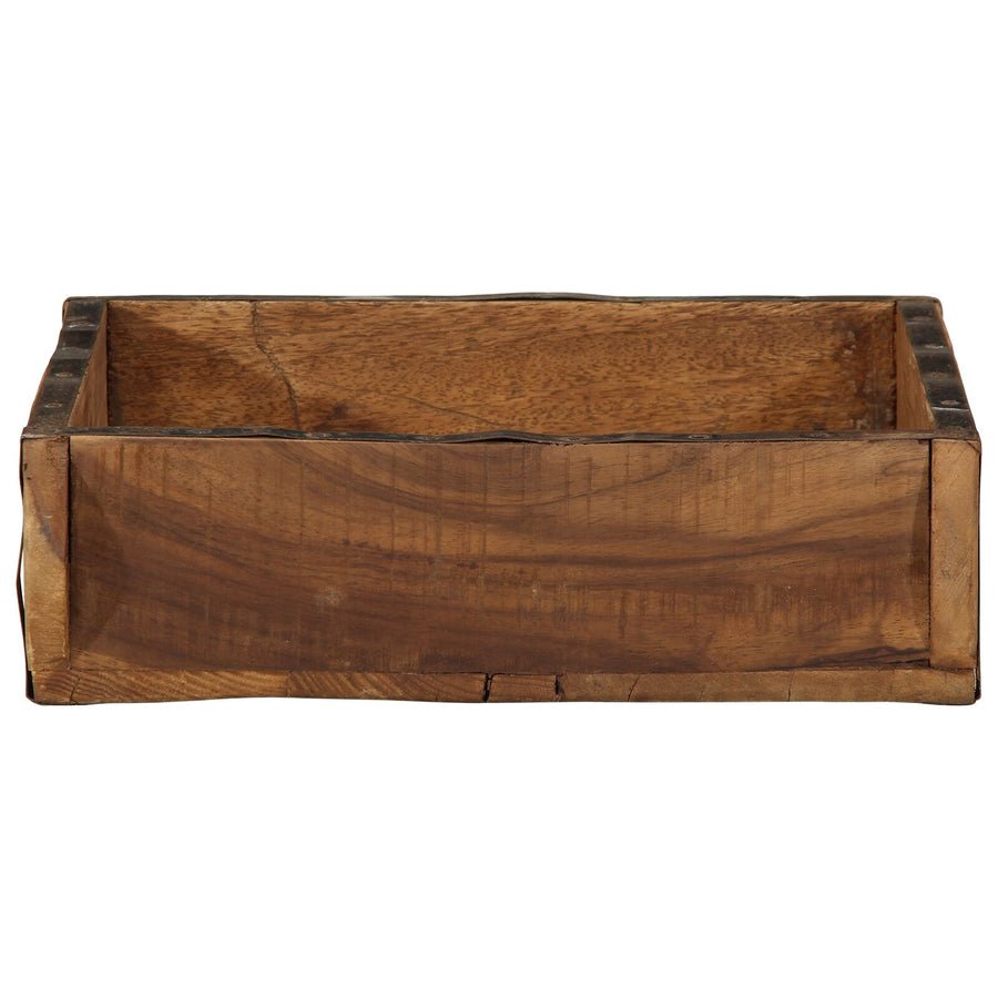 Plateau 31X29X10 Cm Massief Hout Gerecycled 29 x 31 x 10 cm
