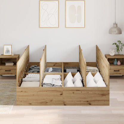Opbergbedframe Artisan Eiken 150 x 200 cm
