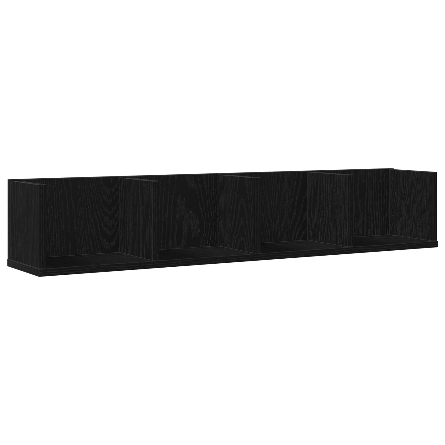 Cd Wandplank 100X18X18 Cm Geengineerd Hout Zwart eiken