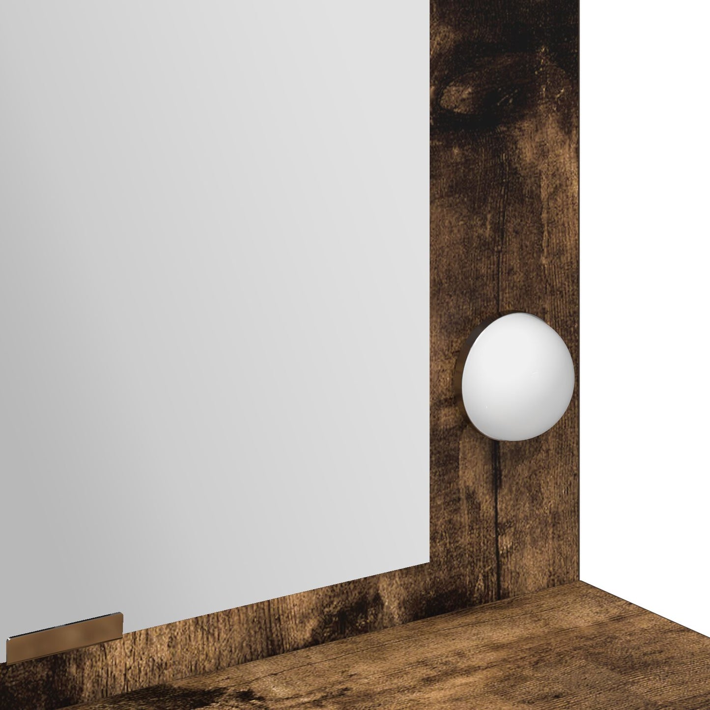 Make-Uptafel Met Led-Verlichting - Gerookt eiken 100 x 41 x 135 cm
