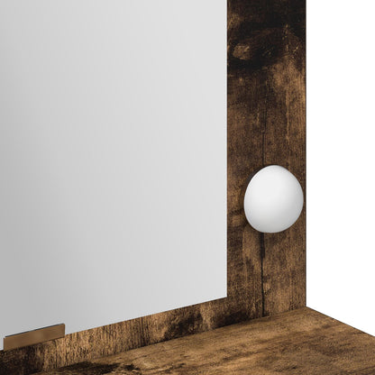 Make-Uptafel Met Led-Verlichting - Gerookt eiken 100 x 41 x 135 cm