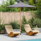 Garden Parasol Dark Grey Ø 270 x 260 cm Bamboo