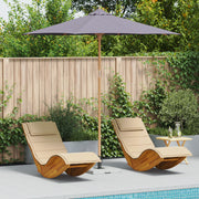 Parasol Ø 270 cm donkergrijs bamboe frame