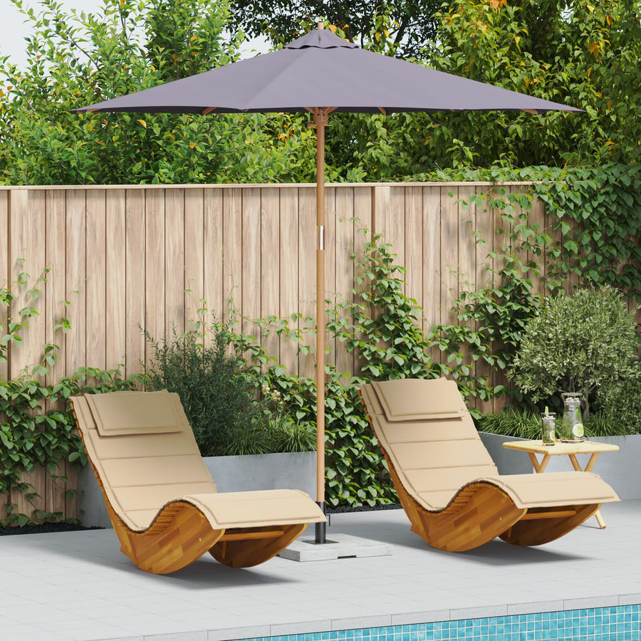 Tuinparasol 270X260 Cm Bamboe 270 x 270 x 260 cm Donkergrijs