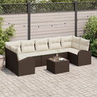 Garden Sofa Set Brown 55 x 55 x 37 cm poly rattan