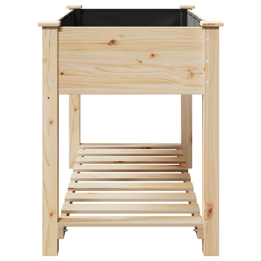 Tuinbak Met Rek 115X59X76 Cm Massief Houten Vuurhout 115 x 59 x 76.5 cm