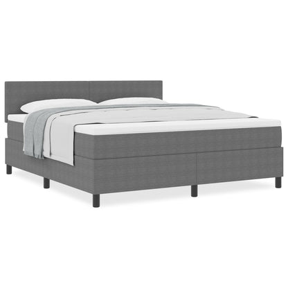 Boxspringbed Met Matras Licht Grijs Super King Corduroy Stof