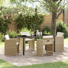 Tuinset poly rattan 4 personen beige
