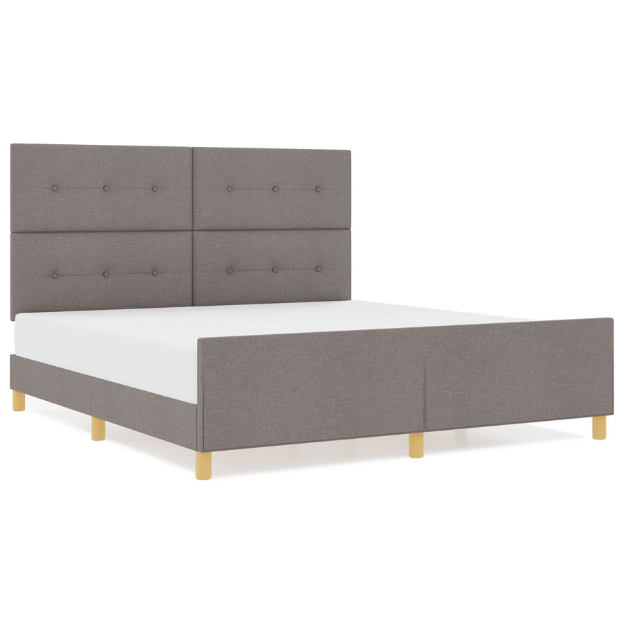 Bedframe Taupe 180X200 Cm Stof Crème